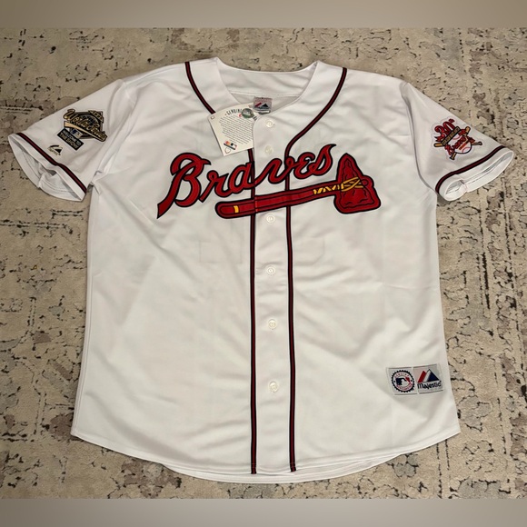 Majestic Authentic Atlanta Braves Greg Maddux 1995 World Series Jersey Men’s XXL